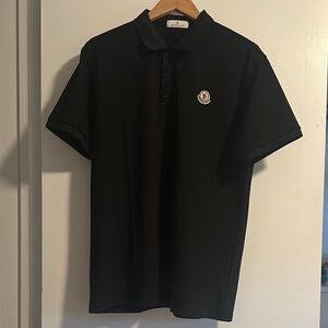 Moncler Vintage Classic Black Polo Shirt Men’s Size Large